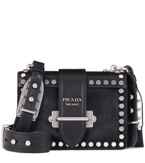 prada sport black leather & 39|prada black leather shoulder bag.